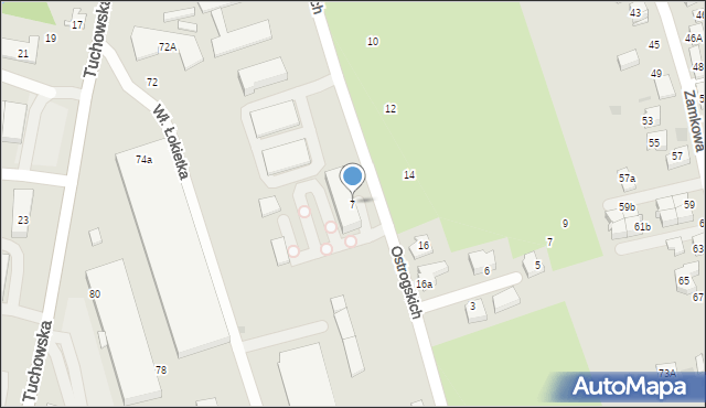 Tarnów, Ostrogskich, 7, mapa Tarnów