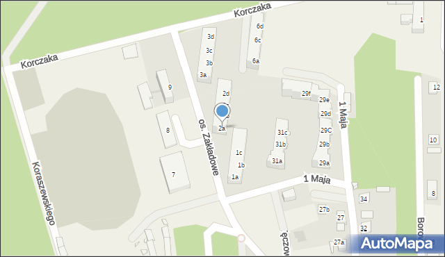 Tarnów Opolski, Osiedle Zakładowe, 2a, mapa Tarnów Opolski