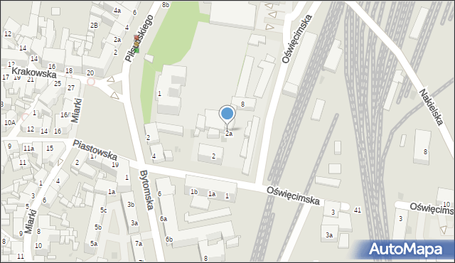 Tarnowskie Góry, Oświęcimska, 6, mapa Tarnowskie Góry