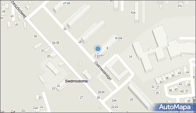 Tomaszów Mazowiecki, Ostrowskiego Tomasza, 10, mapa Tomaszów Mazowiecki