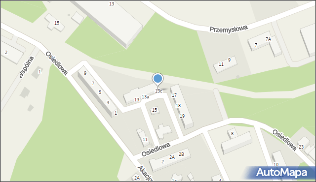 Tomaszowo, Osiedlowa, 13c, mapa Tomaszowo