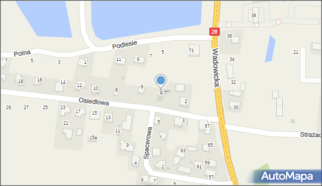 Tomice, Osiedlowa, 4, mapa Tomice