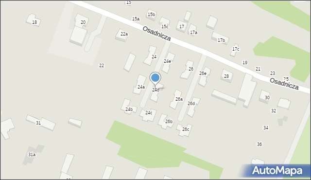 Toruń, Osadnicza, 24d, mapa Torunia