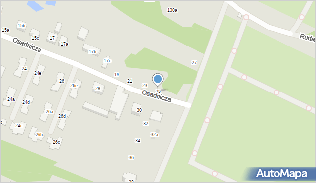 Toruń, Osadnicza, 25, mapa Torunia