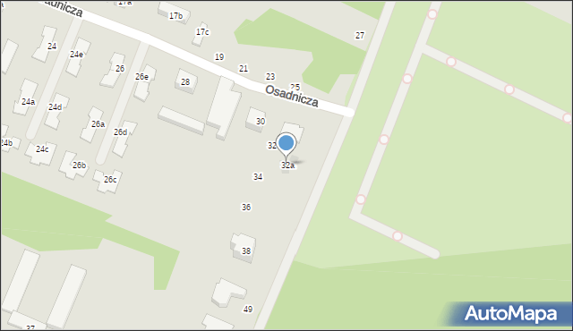 Toruń, Osadnicza, 32a, mapa Torunia