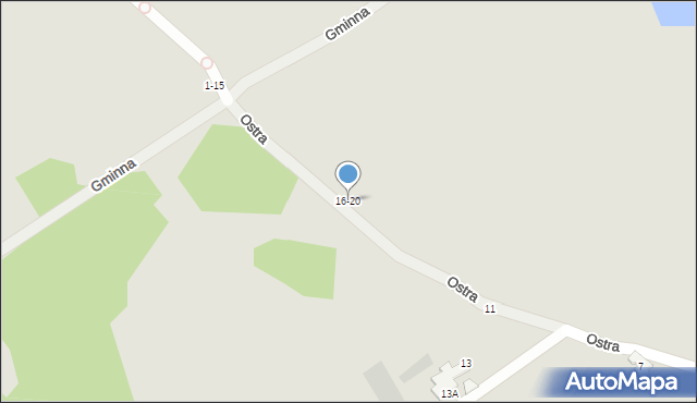 Toruń, Ostra, 16-20, mapa Torunia