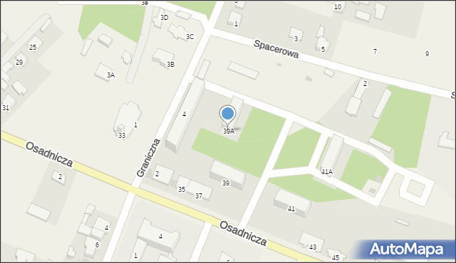Trąbki, Osadnicza, 39A, mapa Trąbki