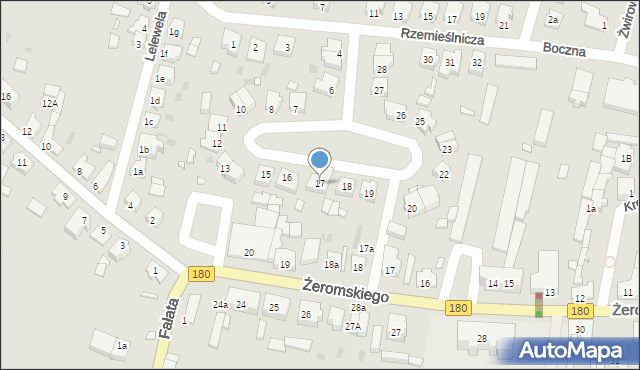 Trzcianka, Osiedle Lelewela Joachima, 17, mapa Trzcianka