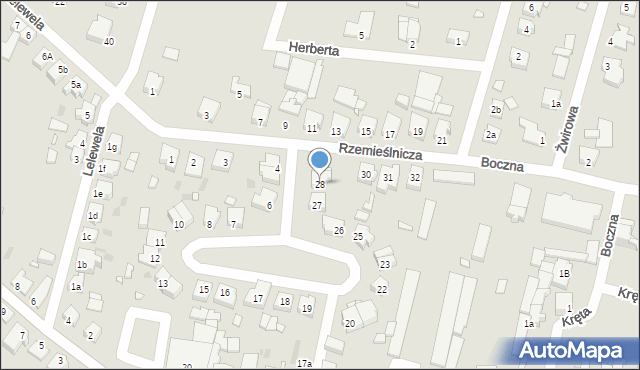 Trzcianka, Osiedle Lelewela Joachima, 28, mapa Trzcianka
