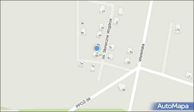 Trzcianka, Osiedle Słoneczne Wzgórze, 6d, mapa Trzcianka