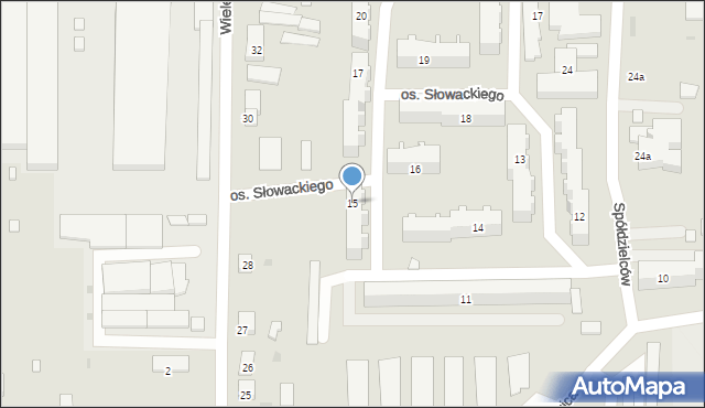 Trzcianka, Osiedle Słowackiego Juliusza, 15, mapa Trzcianka