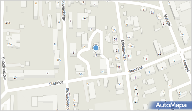 Trzcianka, Osiedle Słowackiego Juliusza, 3, mapa Trzcianka