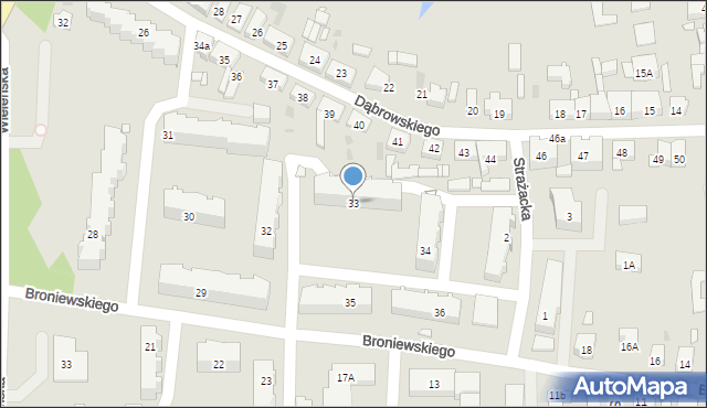 Trzcianka, Osiedle Słowackiego Juliusza, 33, mapa Trzcianka