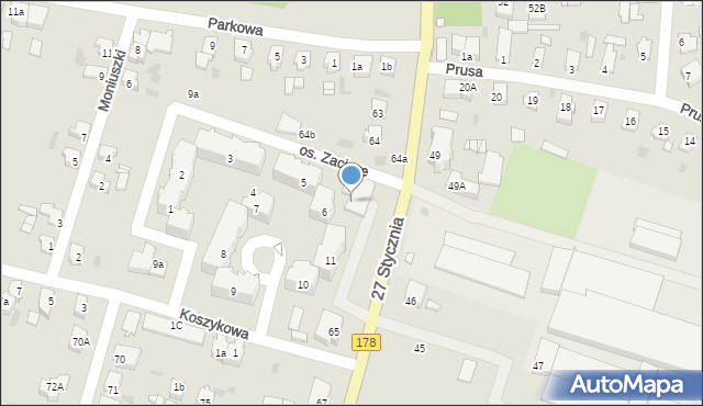 Trzcianka, Osiedle Zacisze, 12, mapa Trzcianka