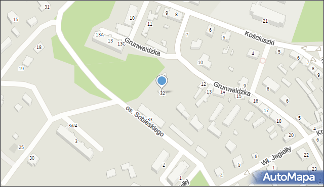 Trzciel, Osiedle Króla Jana III Sobieskiego, 32, mapa Trzciel