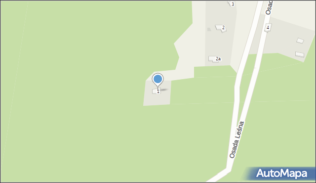 Trzebież, Osada Leśna, 1, mapa Trzebież