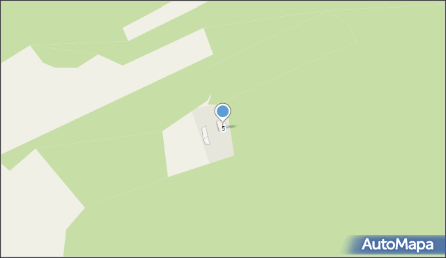 Trzebież, Osada Leśna, 5, mapa Trzebież