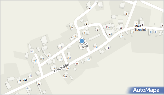 Trzebież, Osadników, 15a, mapa Trzebież