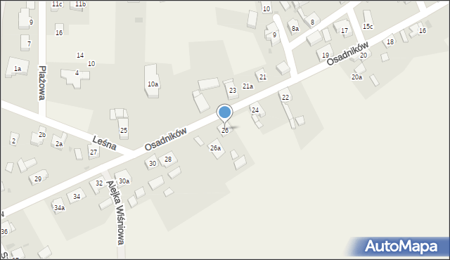 Trzebież, Osadników, 26, mapa Trzebież