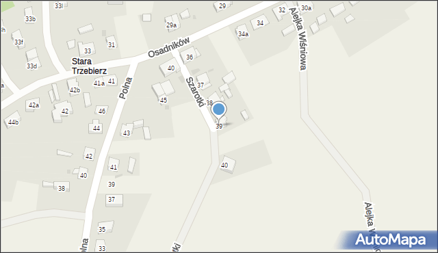Trzebież, Osadników, 39, mapa Trzebież