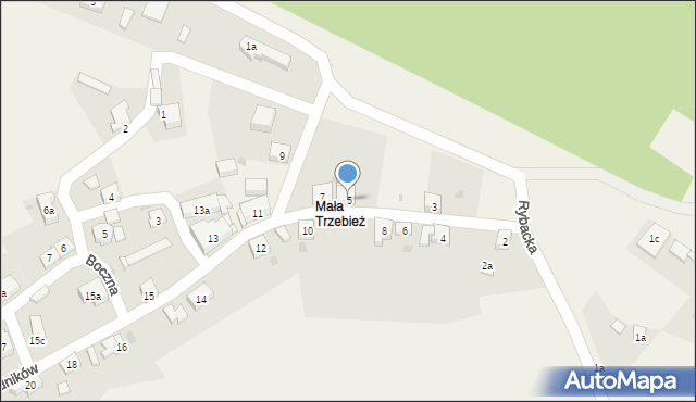 Trzebież, Osadników, 5, mapa Trzebież