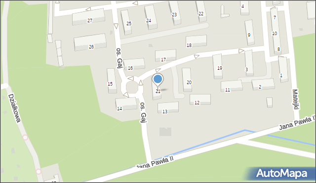 Trzebinia, Osiedle Gaj, 21, mapa Trzebinia