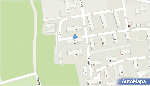 Trzebinia, Osiedle Gaj, 27, mapa Trzebinia