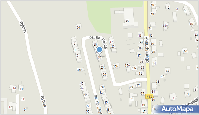 Trzebinia, Osiedle na Skale, 10, mapa Trzebinia