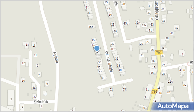 Trzebinia, Osiedle na Skale, 52, mapa Trzebinia