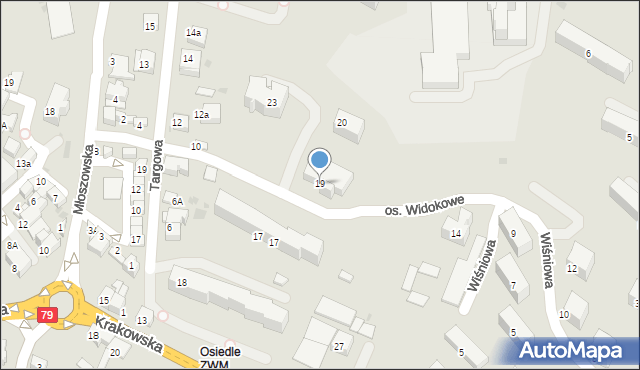 Trzebinia, Osiedle Widokowe, 19, mapa Trzebinia