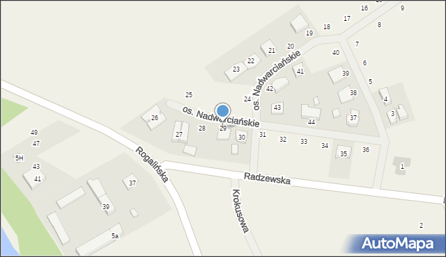 Trzykolne Młyny, Osiedle Nadwarciańskie, 29, mapa Trzykolne Młyny