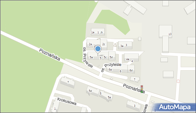 Tulce, Osiedle Przylesie, 5b, mapa Tulce