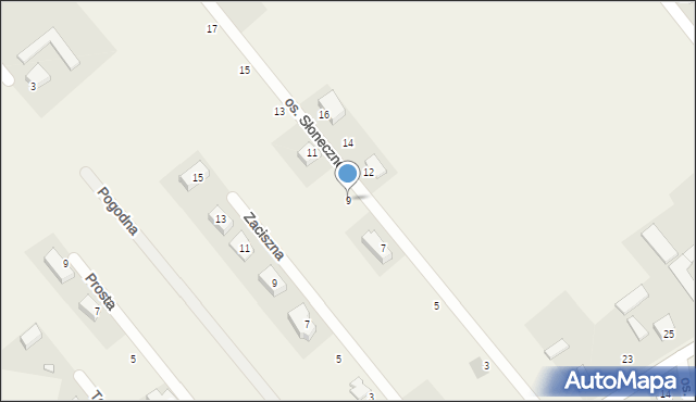 Tuliszów, Osiedle Słoneczne, 9, mapa Tuliszów