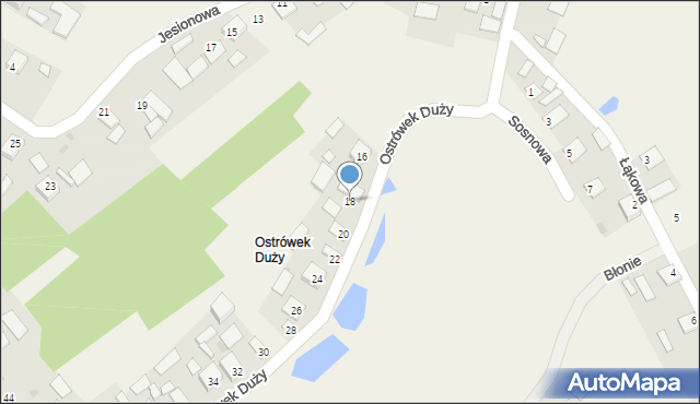 Turbia, Ostrówek Duży, 18, mapa Turbia