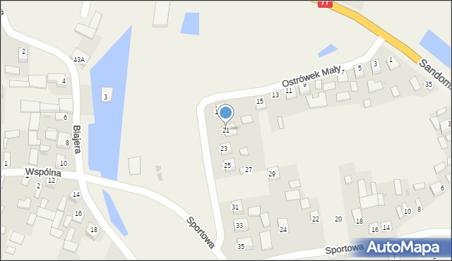 Turbia, Ostrówek Mały, 21, mapa Turbia