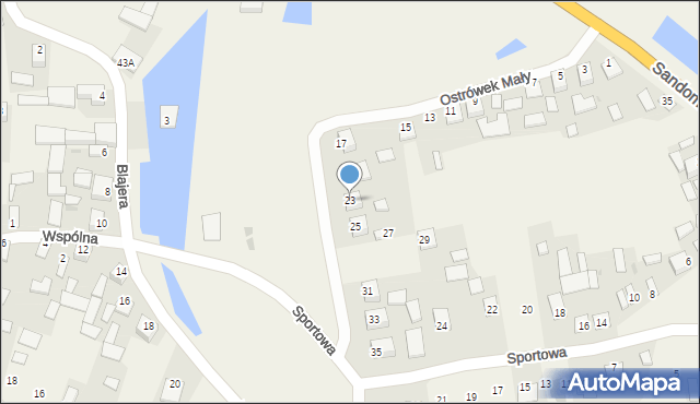 Turbia, Ostrówek Mały, 23, mapa Turbia