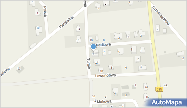 Turów, Osiedlowa, 9, mapa Turów