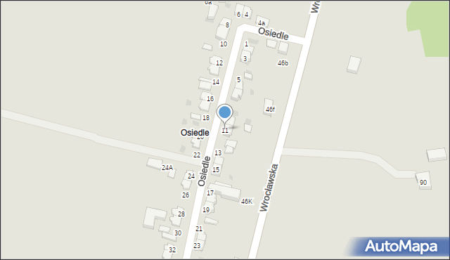Twardogóra, Osiedle, 11, mapa Twardogóra