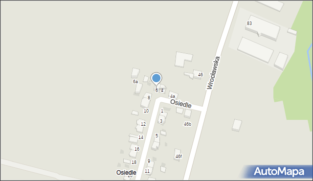 Twardogóra, Osiedle, 6, mapa Twardogóra