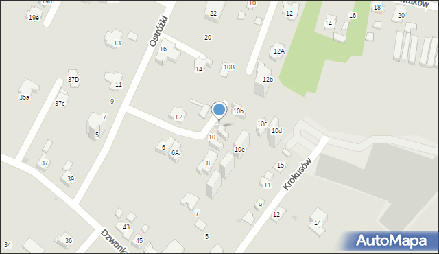Tychy, Ostróżki, 10A, mapa Tychów