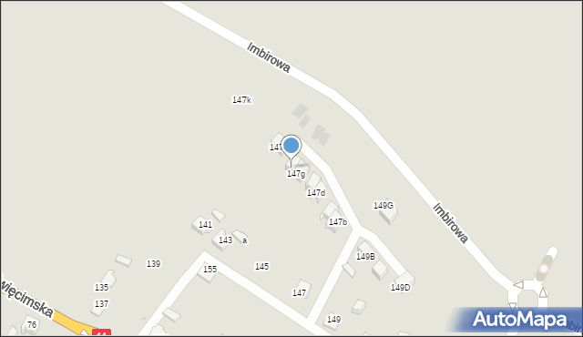 Tychy, Oświęcimska, 147h, mapa Tychów