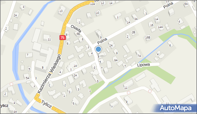Tylicz, Osada, 3, mapa Tylicz