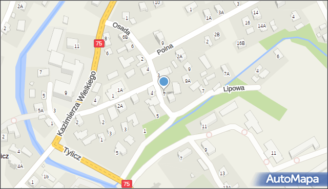 Tylicz, Osada, 7, mapa Tylicz
