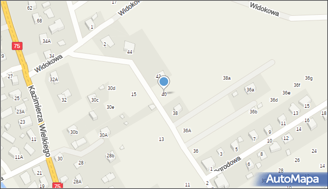 Tylicz, Osiedlowa, 40, mapa Tylicz