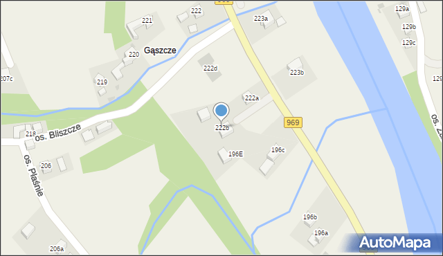 Tylmanowa, Osiedle Bliszcze, 222c, mapa Tylmanowa