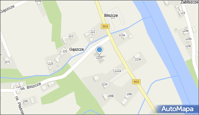 Tylmanowa, Osiedle Bliszcze, 222d, mapa Tylmanowa