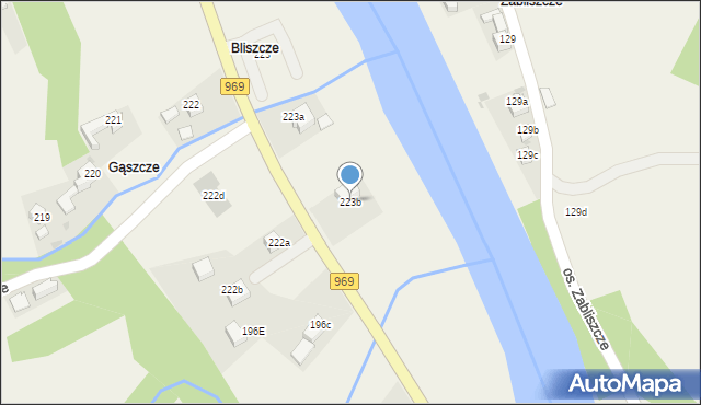 Tylmanowa, Osiedle Bliszcze, 223b, mapa Tylmanowa
