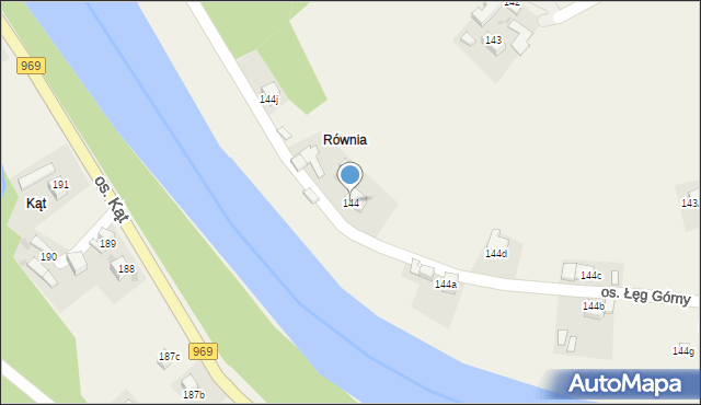 Tylmanowa, Osiedle Brzegi, 144, mapa Tylmanowa