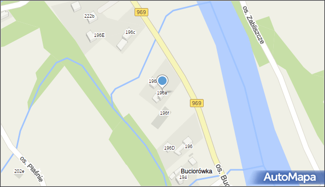 Tylmanowa, Osiedle Buciorówka, 196a, mapa Tylmanowa