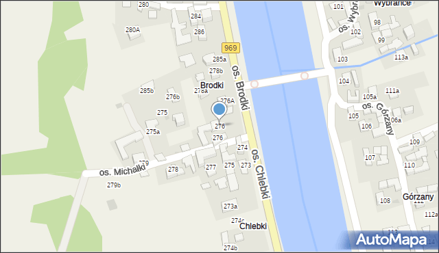 Tylmanowa, Osiedle Chlebki, 276, mapa Tylmanowa